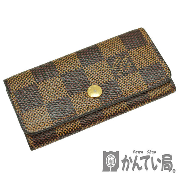 Louis Vuitton Leather Damier Accessory Ebene Brown Case Multicle - Picture 1 of 10
